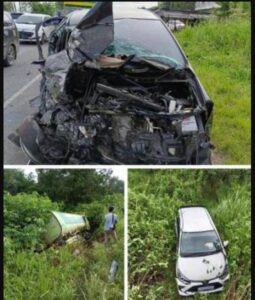 Kecelakaan Beruntun Di Jalan Lintas Palembang Indralaya Sebabkan Kemacetan Panjang