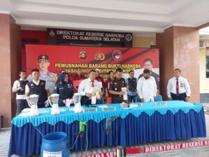 Polda Sumsel Musnahkan 3 Kg Sabu Hasil Ungkap Kasus Selama Sebulan