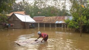 luapan Sungai Ogan Di OKU Rendam Rumah Warga Di Ogan Ilir