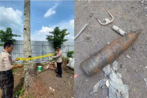 Warga Ogan ilir Dihebohkan Penemuan Mortir Di Gudang Rongsokan