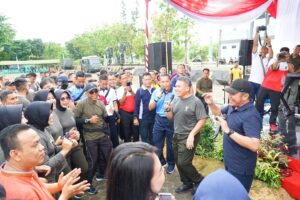 Olahraga Bersama Forkopimda,  Herman Deru Launching  Sarana Olahraga Jasdam II/Sriwijaya