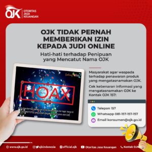 OJK Perintahkan Bank Untuk Memblokir Rekening Yang Terlibat Judi Online