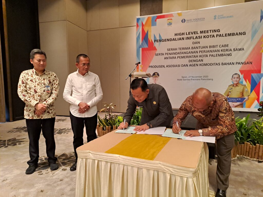 TPID Palembang Tandatangani PKS Daerah untuk Komoditas Bahan Pangan