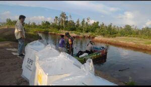Distribusi logistik Di mesuji OKI Tersulit Lewat Jalur Air