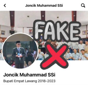 Waspada Akun Palsu Mengatasnamakan Joncik Muhammad