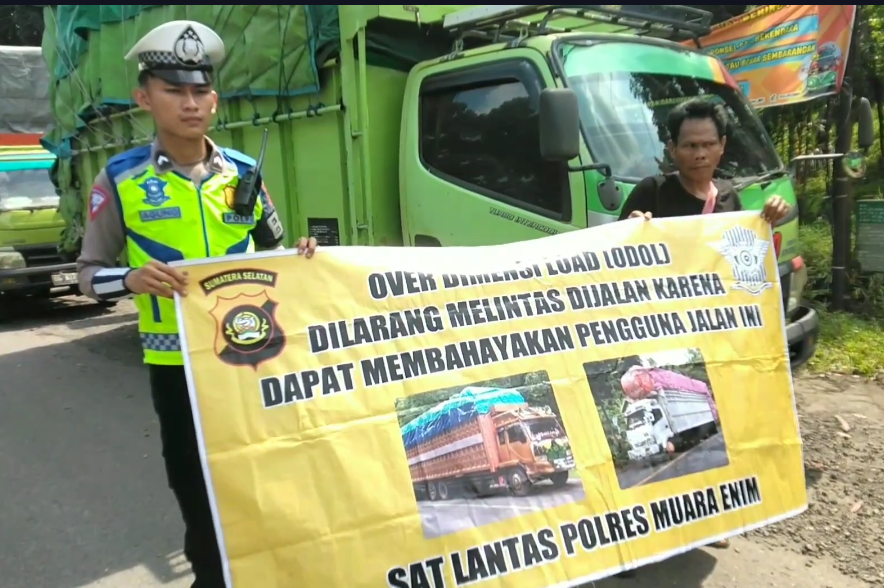 Polres Muaraenim Tindak 9 Truk ODOL
