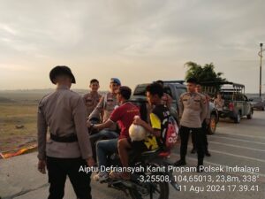 Polres OI Bubarkan Aksi Balap Liar Di Indralaya