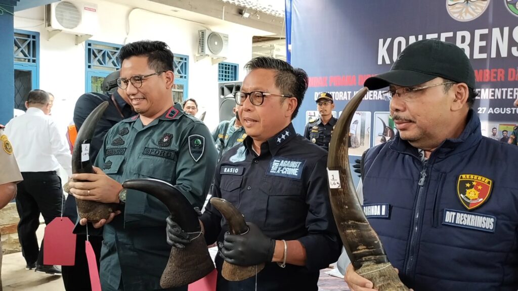 Sindikat Perdagangan Ilegal Cula Badak Diungkap Tim KLHK Dan Polda Sumsel