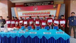 Tujuh Kilogram Sabu Dimusnahkan Polda Sumsel