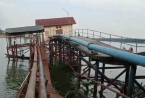 Bangunan Intake PDAM Tirta Betuah Roboh