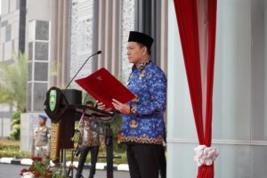 Jadi Irup Upacara HUT ke-53 Korpri, Pj Gubernur Elen Setiadi Sampaikan 7 Pesan Presiden RI 