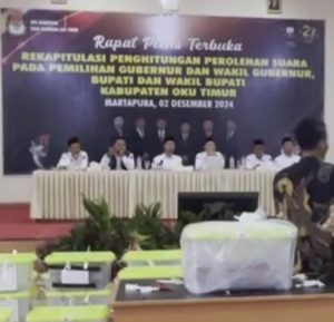KPU OKU Timur Gelar Pleno Perolehan Suara Pilkada