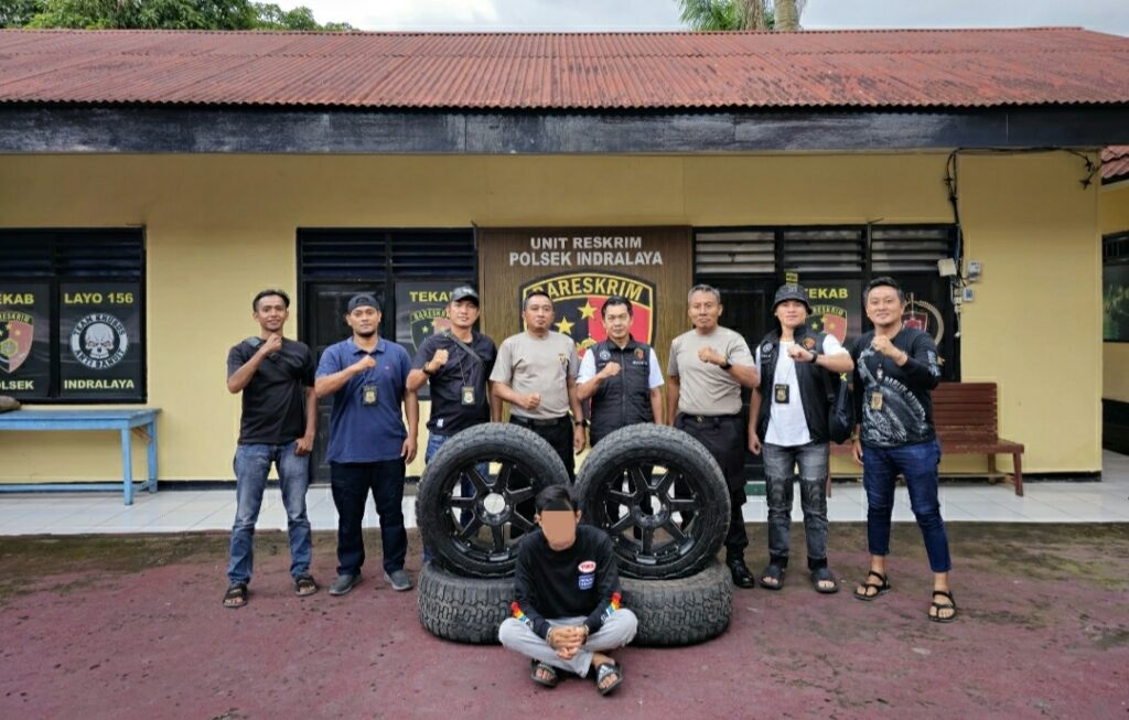 Pencuri Velg Mobil Ditangkap Polsek Indralaya
