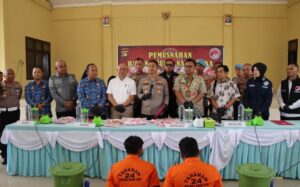 Polres Ogan Ilir Musnahkan 8.500 Butir Ekstasi, 874 Gram Sabu