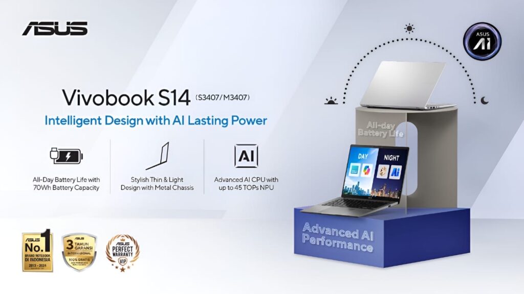 Mengenal ASUS Vivobook S14: Laptop AI Modern dengan Desain Tipis, Tangguh, dan Ditenagai Hardware Powerful