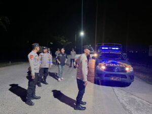 Polsek Indralaya Patroli Hunting Di Malam Libur Ciptakan Keamanan