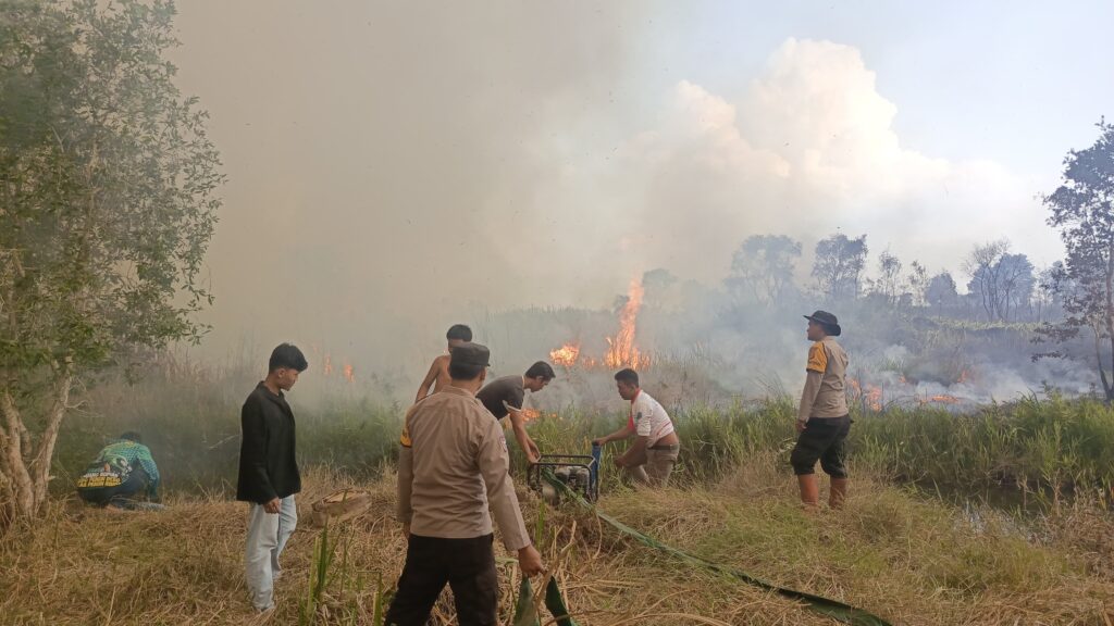 Tim Gabungan Padamkan Karhutla Lahan Semi Gambut Seluas 2 Ha