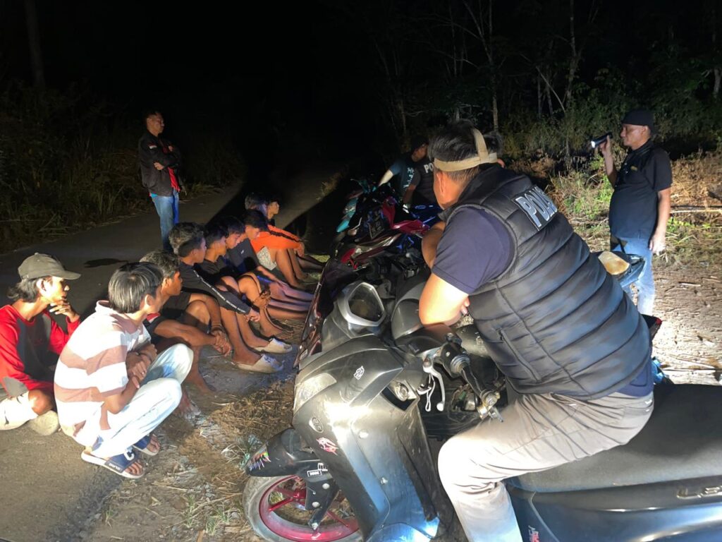 Cegah 3C dan Balap Liar, Polsek Tanjung Batu Intensifkan Patroli Malam