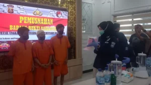 Polrestabes Palembang Tangkap 3 Pengedar Sabu, Sita Hampir 500 Gram