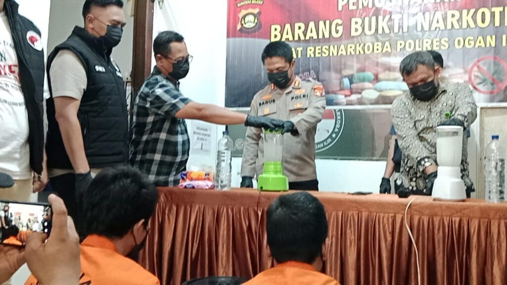 Polres Ogan Ilir Musnahkan 1 Kg Sabu, Selamatkan 5 Ribu Jiwa dari Bahaya Narkoba