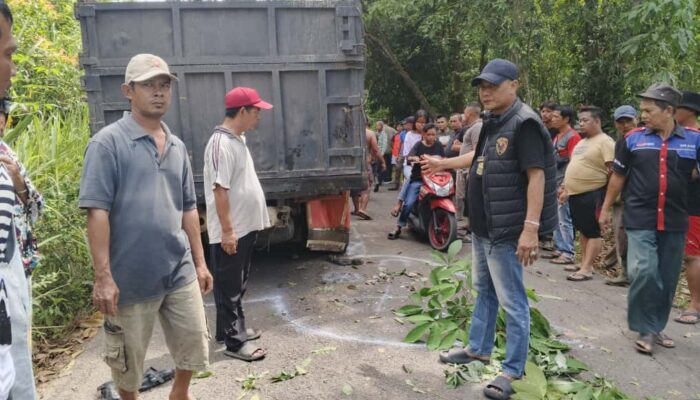 Pengendara Motor Tewas Usai Tabrak Truk Parkir di Ogan Ilir