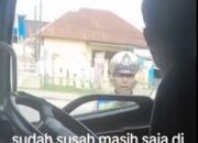 Video Adu Mulut Sopir Truk dan Polisi Lalu Lintas di Palembang Viral