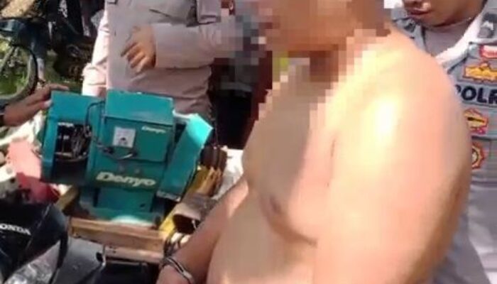 Warga Dua Desa Kompak Tangkap Pencuri Genset