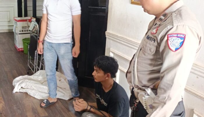 Tim Pataka Satlantas Polres Banyuasin Amankan Pelaku Pencurian di Ruko Kosong