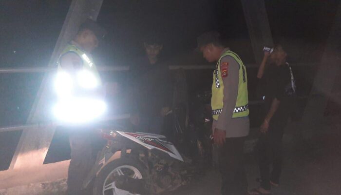 Polsek Muara Kuang Ogan Ilir, Lakukan Patroli Malam Di Perbatasan