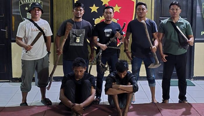 Dua Pencuri Kabel Lampu Jalan di Tanjung Senai Dibekuk Polsek Indralaya