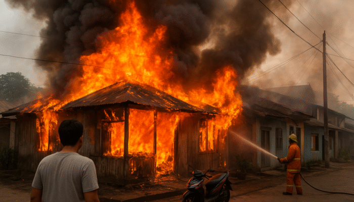 Kebakaran Hanguskan Satu Rumah di 1 Ulu Palembang, Empat Hunian Lain Ikut Terdampak