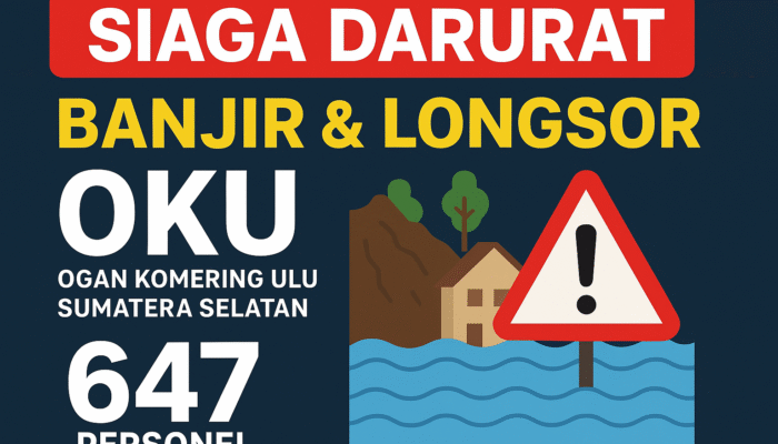 Hujan Akhir Tahun Meningkat, OKU Resmi Siaga Darurat Bencana