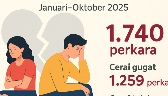 Angka Perceraian di OKI dan OI Meningkat, Cerai Gugat Mendominasi