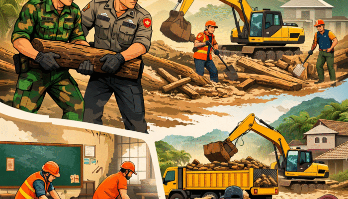 Alat Berat Diterjunkan, Akses Jalan dan Permukiman Pascabanjir Mulai Pulih