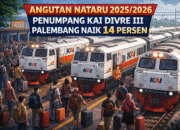 Puncak Libur Nataru, Keterisian Kereta di Palembang Tembus 138 Persen