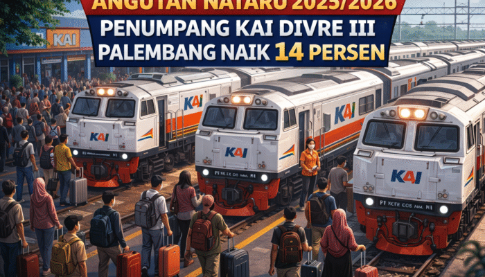 Puncak Libur Nataru, Keterisian Kereta di Palembang Tembus 138 Persen