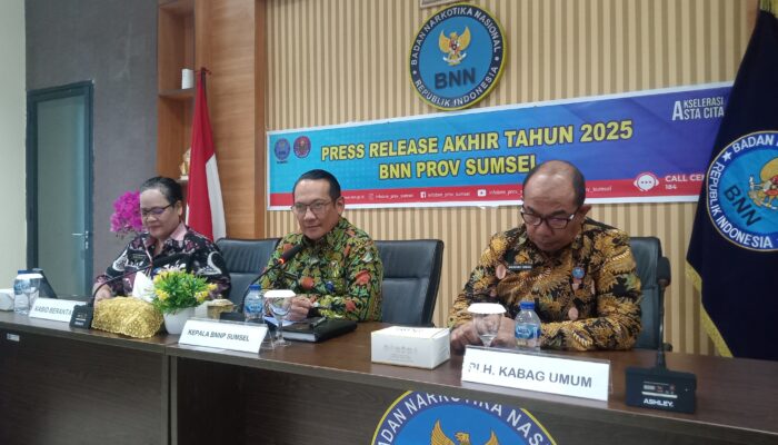 BNNP Sumsel Ungkap Ribuan Gram Narkoba Sepanjang Tahun 2025