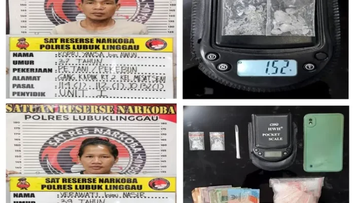 Sepekan Jual Sabu, Pasutri di Lubuk Linggau Akhirnya Tertangkap