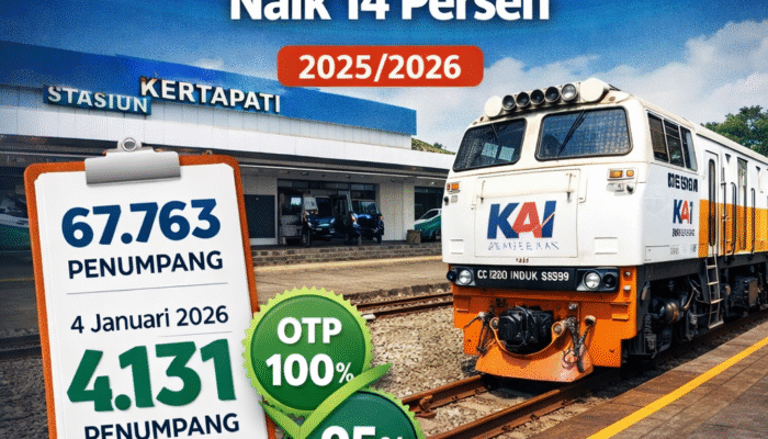 Angkutan Nataru Ditutup, Penumpang KAI Divre III Palembang Naik 14 Persen