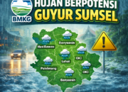 Waspada Cuaca, BMKG Prediksi Hujan di Hampir Seluruh Sumsel