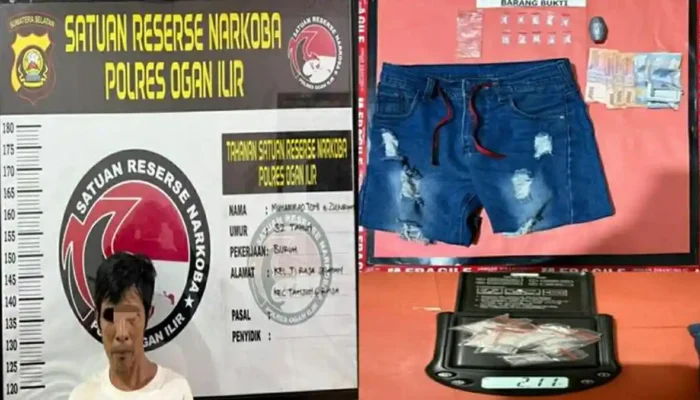 Pengedar Sabu Dibekuk di Tanjung Raja, Polisi Amankan 10 Paket Barang Bukti