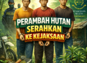 Gakkum Kemenhut Limpahkan Tiga Tersangka Perambah Hutan ke Kejaksaan