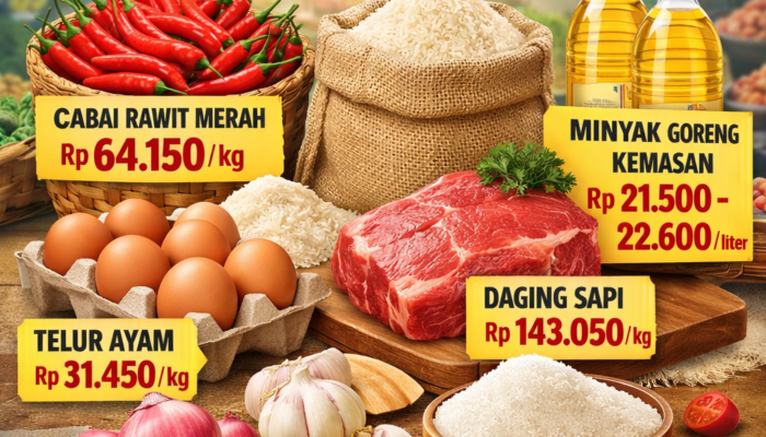 Harga Cabai Rawit Merah Tembus Rp64 Ribu per Kg, Telur Rp31 Ribuan