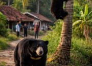Beruang Liar Berkeliaran Dekat Permukiman, Warga Desa Padang Lahat Cemas