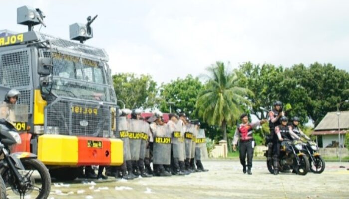 Antisipasi Kericuhan, Polres OKI Latihan Penanganan Aksi Unjuk Rasa