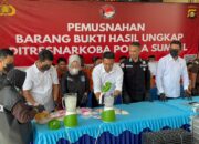 Polda Sumsel Musnahkan Narkoba Rp2,8 Miliar, 49 Tersangka Diamankan