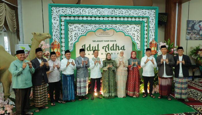 Momen Hangat Warga Palembang Rayakan Iduladha dengan Halalbihalal di Rumah Dinas