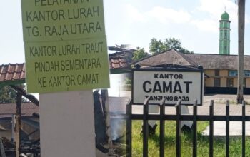Pasca Kebakaran, Warga Dilayani di Kantor Camat Tanjung Raja