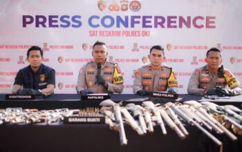 Sepekan Operasi Musi 2026, Polres OKI Sita 70 Senpi Rakitan Ilegal