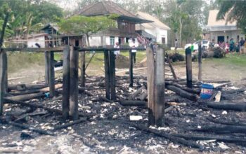 Diduga Korsleting, Rumah Karnedo di OKI Tinggal Abu